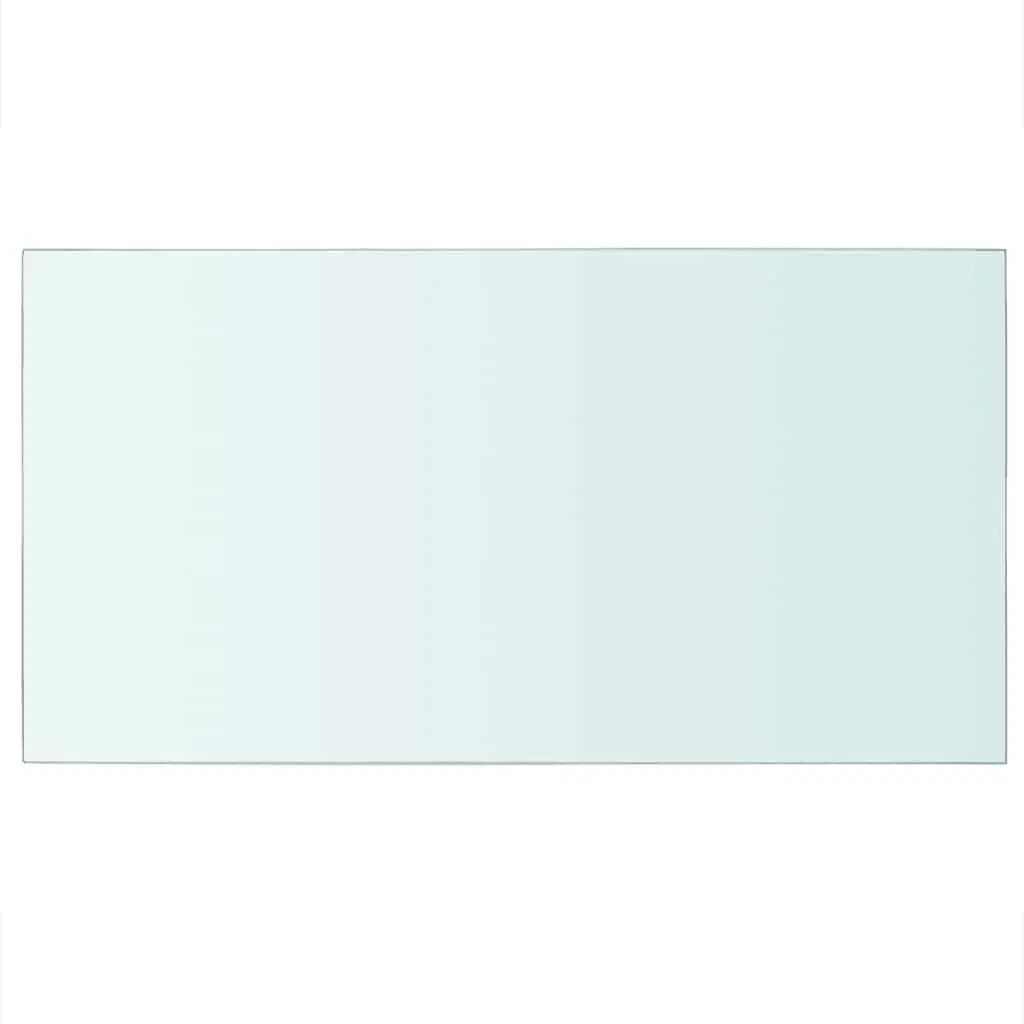 Wall Mount Display Shelf Panel Tempered Glass Transparent 40x25cm Home Shop Storage