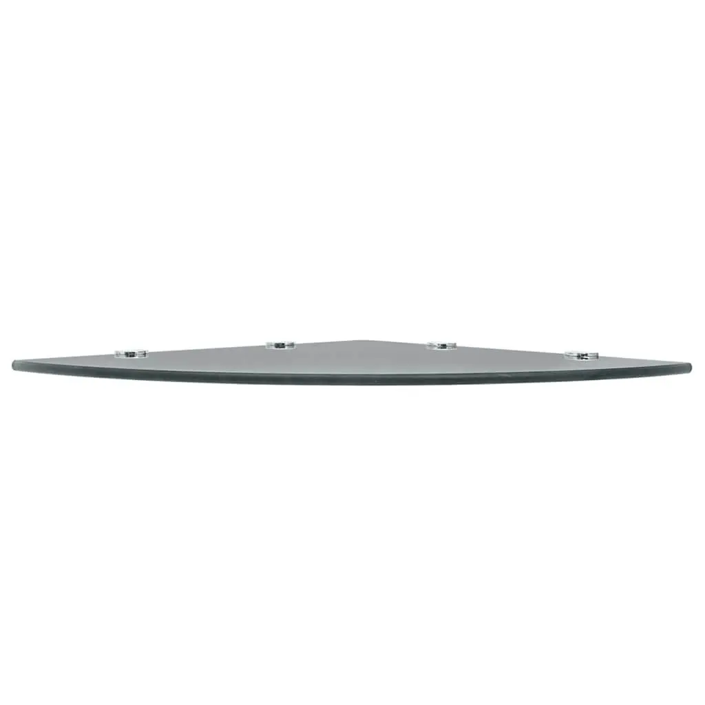 Corner Wall Shelf Tempered Safety Glass 45 x 45 cm Black