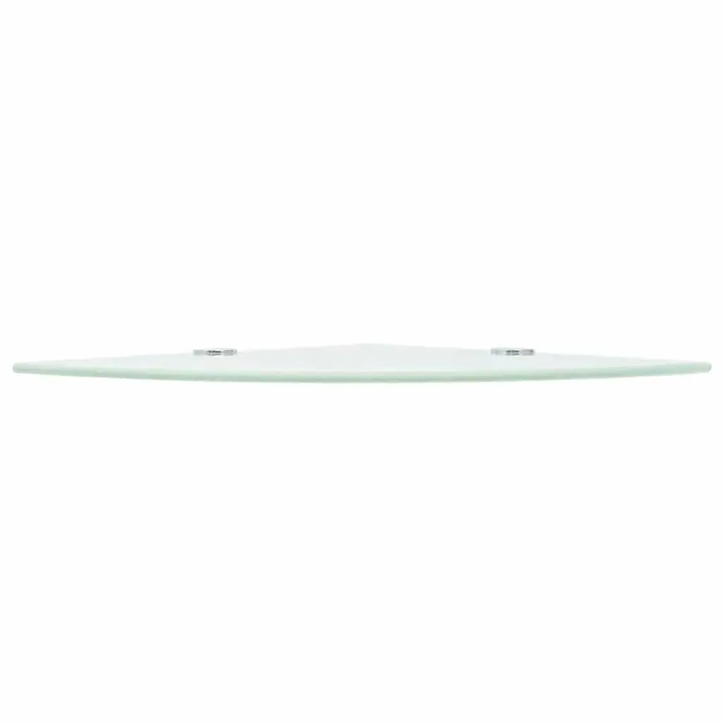 Corner Wall Shelf Tempered Safety Glass 25x25cm White