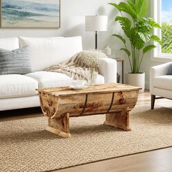 Versatile Brown Mango Wood Coffee Table for Home Use