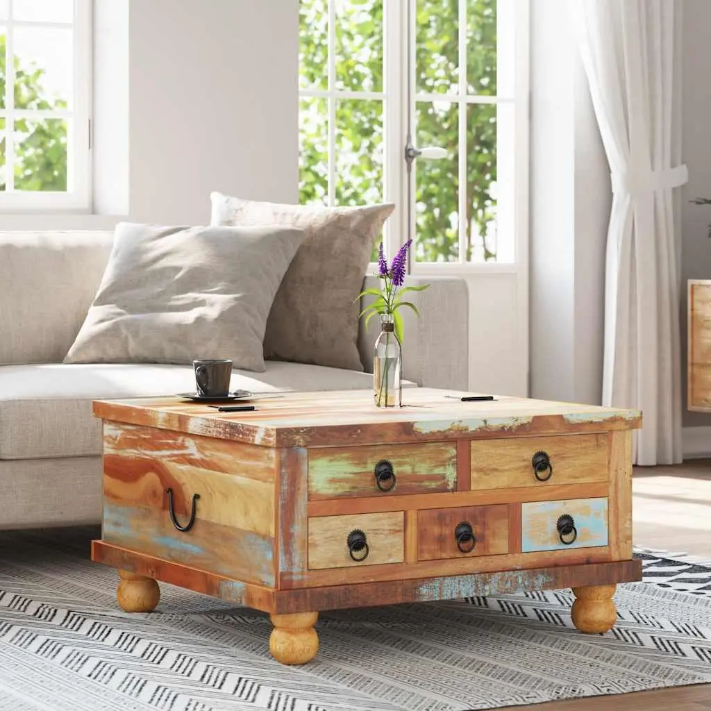 Reclaimed Wood Coffee Table for Home Use