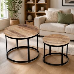 Practical Round Coffee Table Set for Any Room