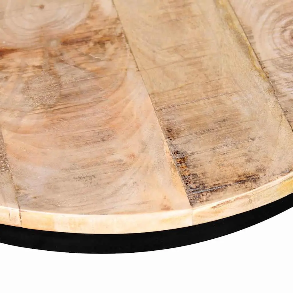 Coffee Table Set Wooden Round 40 cm 50 cm Brown