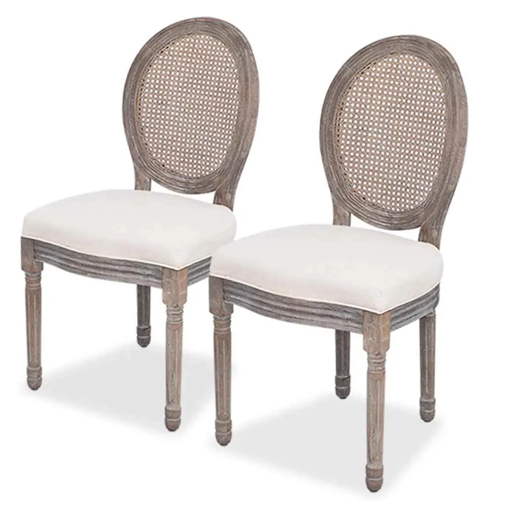 Foam-Padded Cream Dining Chairs for Living Spaces