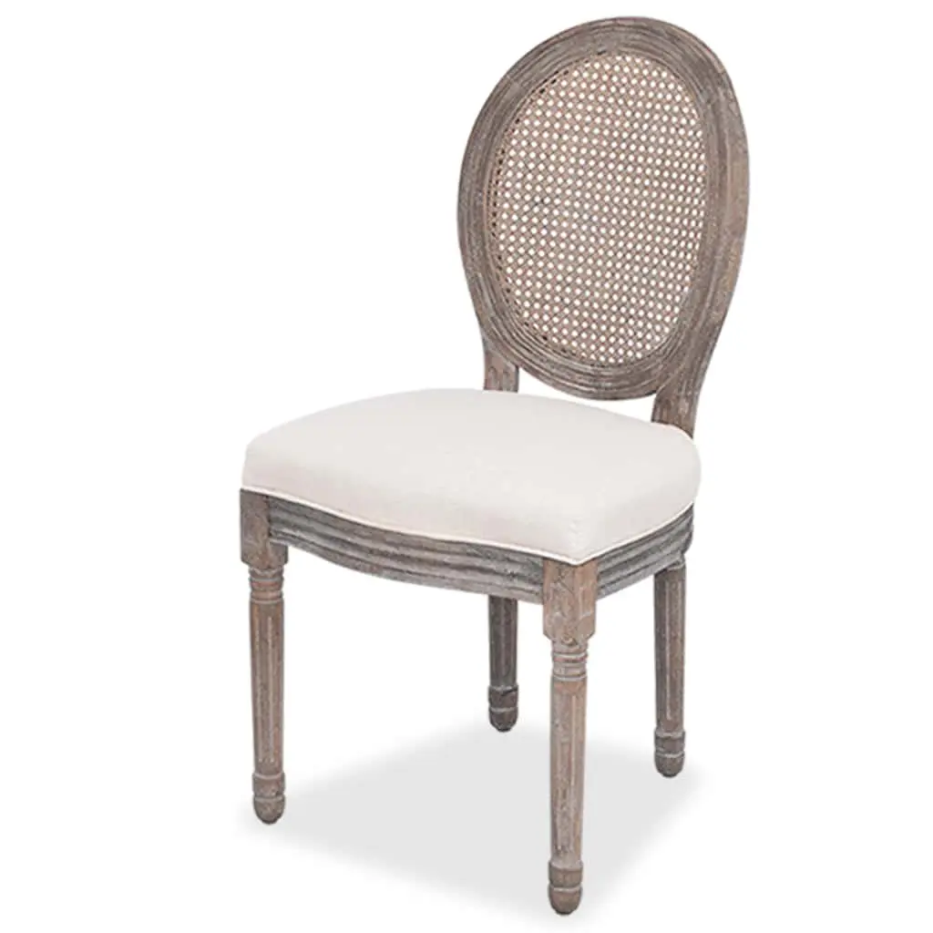 Foam-Padded Cream Dining Chairs for Living Spaces