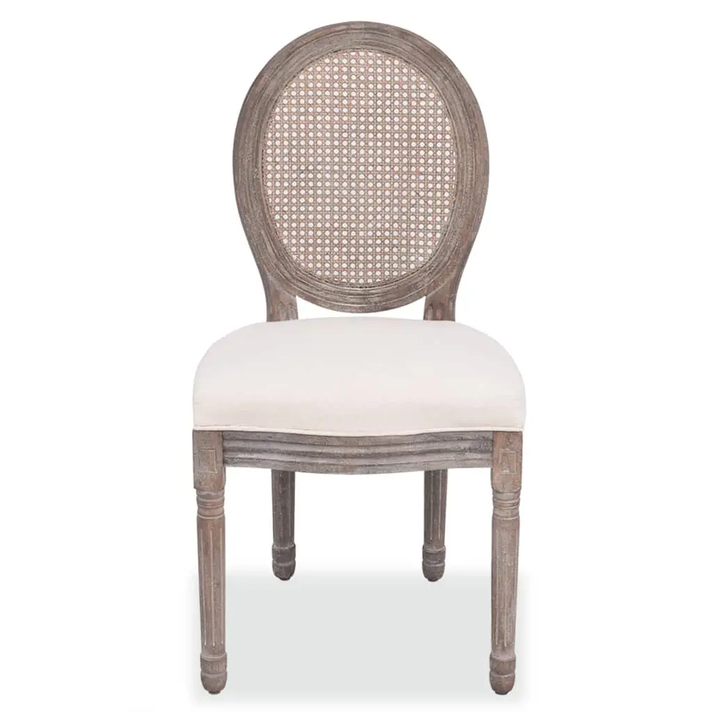 Foam-Padded Cream Dining Chairs for Living Spaces