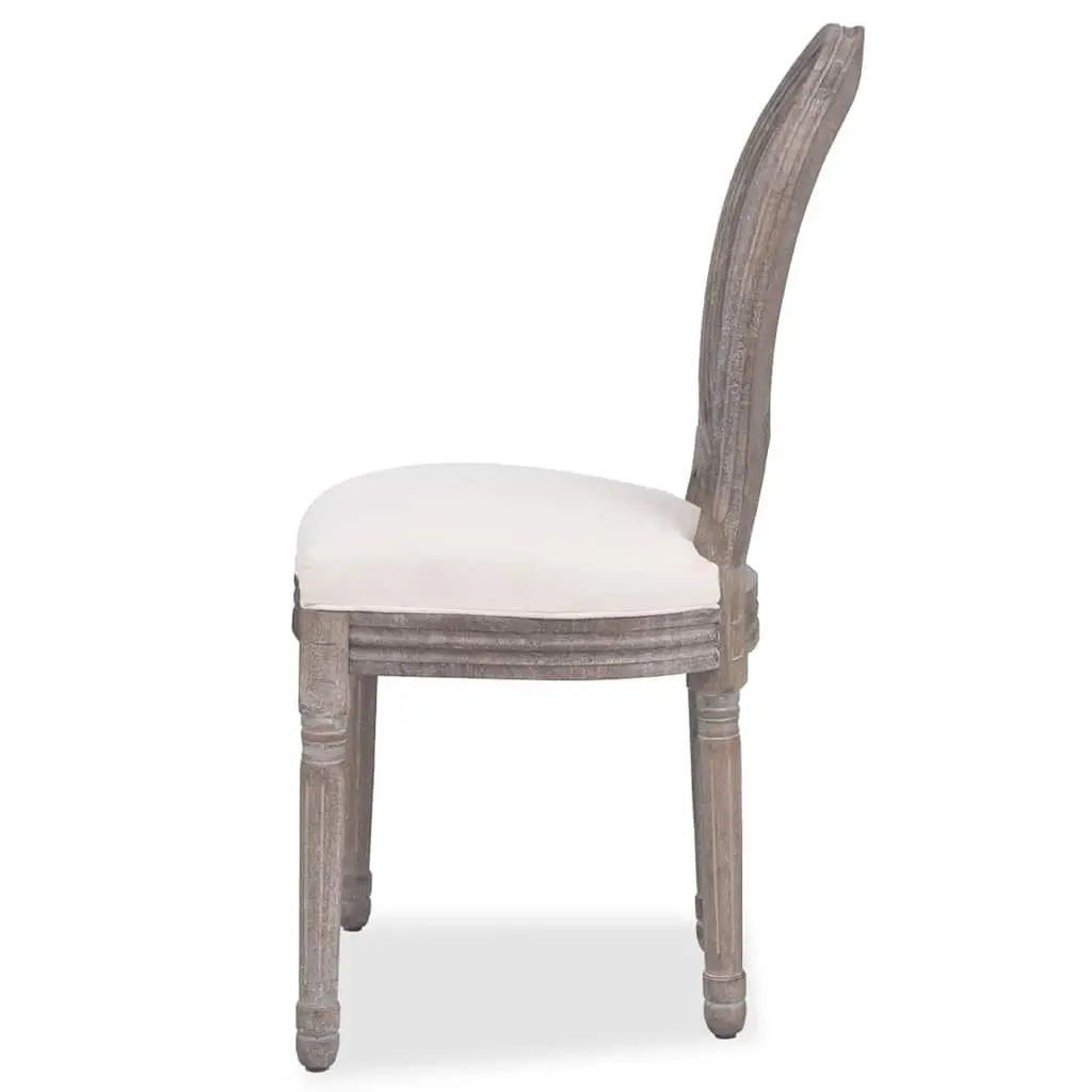 Foam-Padded Cream Dining Chairs for Living Spaces