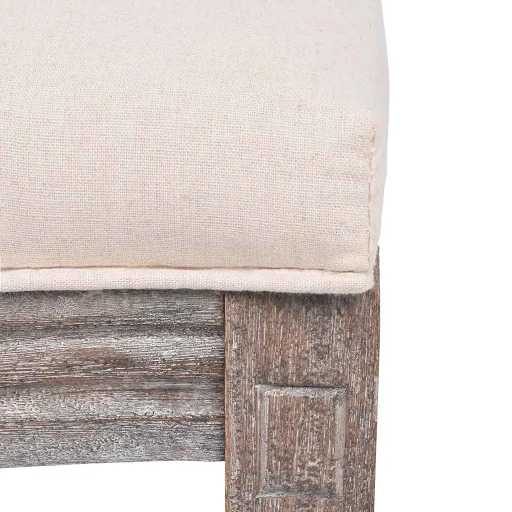 Foam-Padded Cream Dining Chairs for Living Spaces