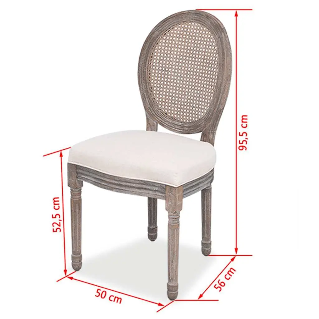 Foam-Padded Cream Dining Chairs for Living Spaces