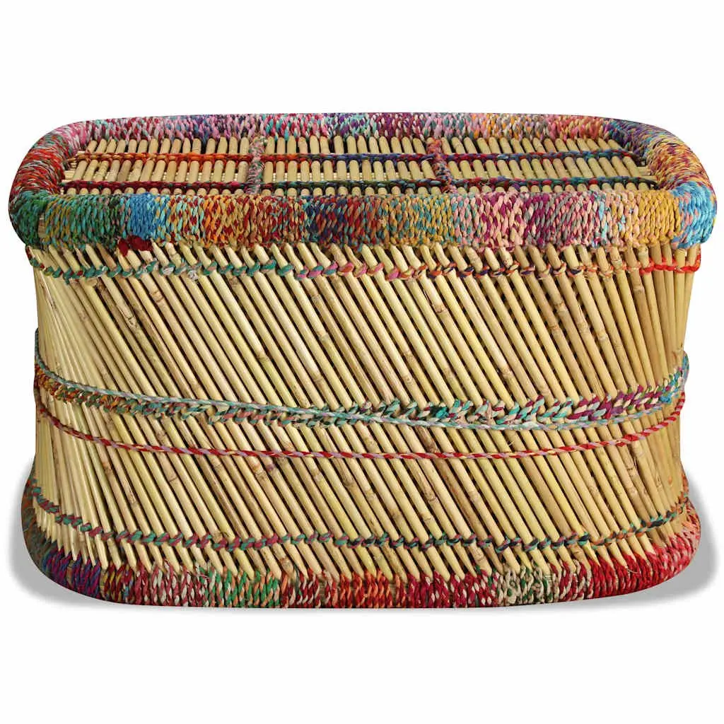 Coffee Table Rectangular Bamboo Chindi Weave Living Room Accent Furniture
