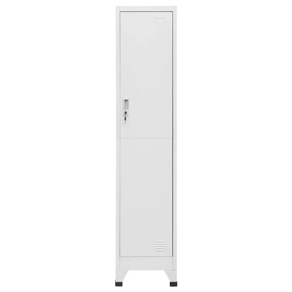 Locker Cabinet Grey Industrial Storage Unit 38 x 45 x 180 cm