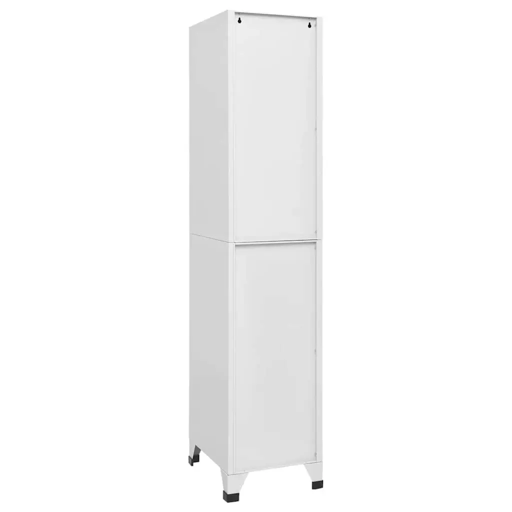 Locker Cabinet Grey Industrial Storage Unit 38 x 45 x 180 cm