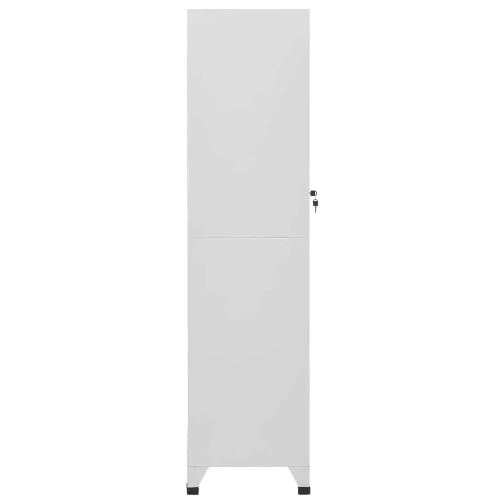 Locker Cabinet Grey Industrial Storage Unit 38 x 45 x 180 cm