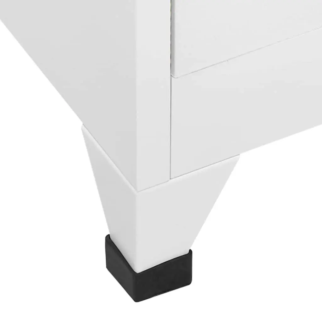 Locker Cabinet Grey Industrial Storage Unit 38 x 45 x 180 cm