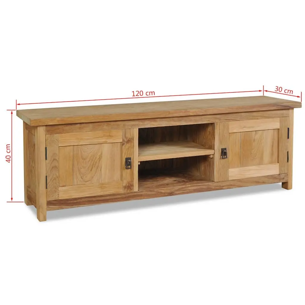Solid Teak TV Cabinet 120x30x40 cm for Living Spaces
