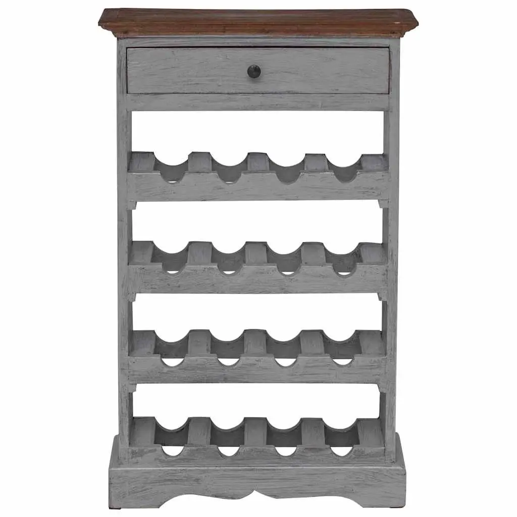 Wine Rack Solid Mahogany Wood Antique Style 55 x 23 x 85 cm Brown