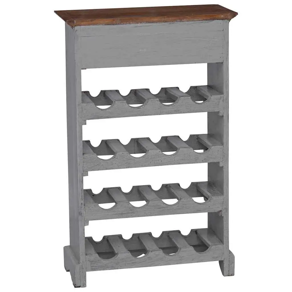 Wine Rack Solid Mahogany Wood Antique Style 55 x 23 x 85 cm Brown