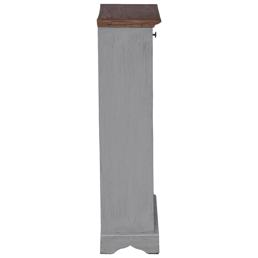 Wine Rack Solid Mahogany Wood Antique Style 55 x 23 x 85 cm Brown