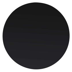 Versatile 400mm Black Round Glass Table Top