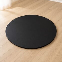 Practical Round 500mm Black Glass Table Top for Any Room