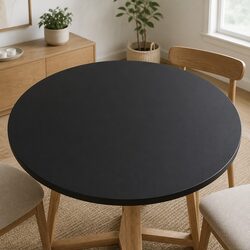 Practical Round 500mm Black Glass Table Top for Any Room