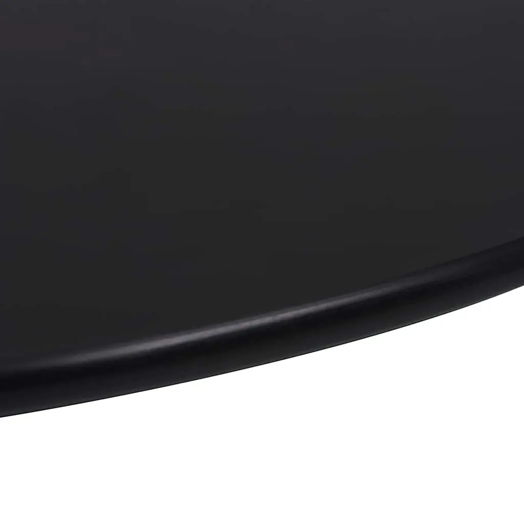 Round 500mm Black Tempered Glass Table Top for Dining Coffee Garden Furniture