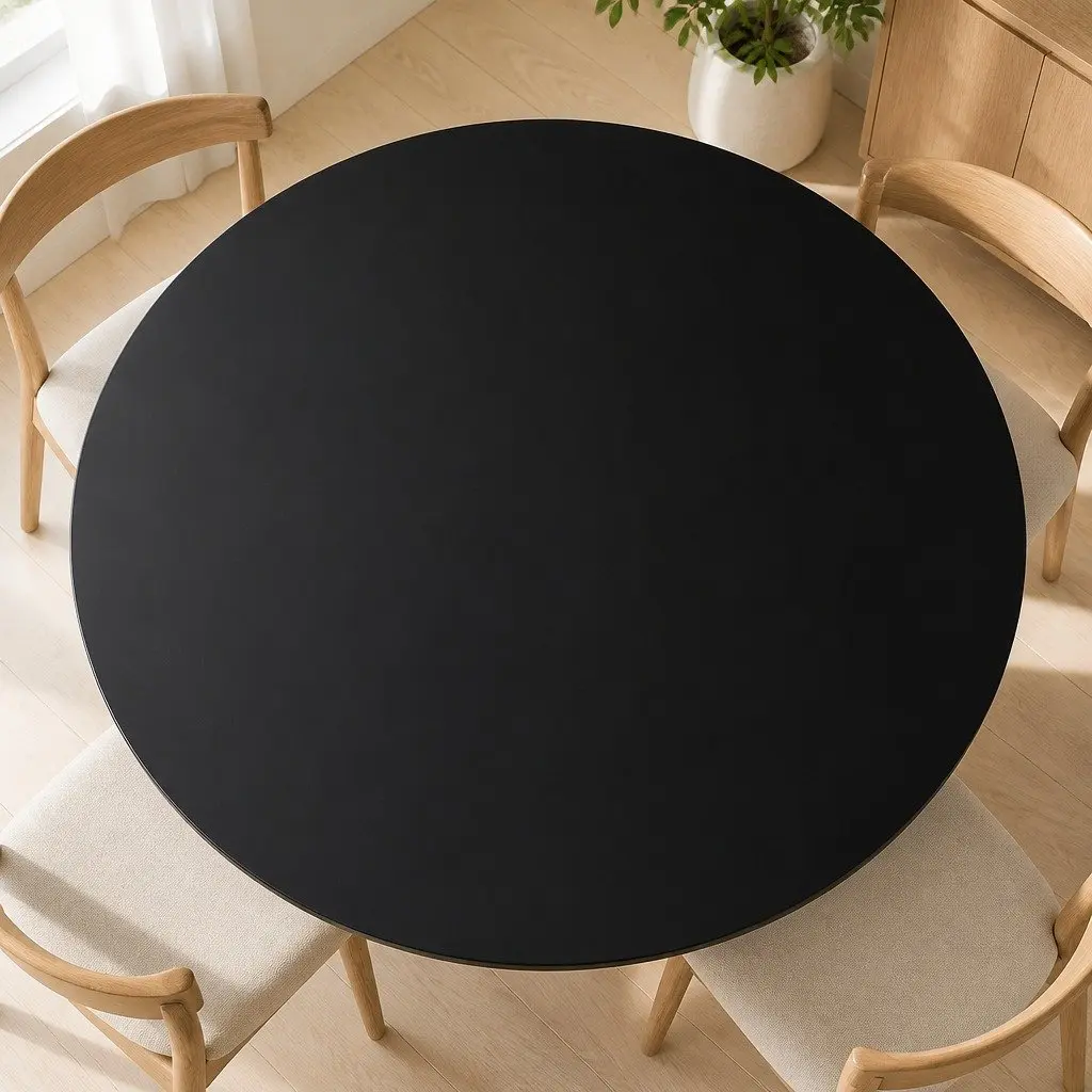 Tempered Glass Round Table Top 700mm Dining Coffee Garden Black Replacement