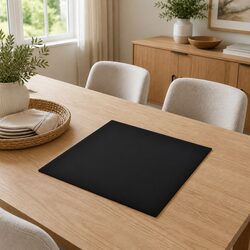 700x700mm Black Glass Table Top for Dining and Garden Use