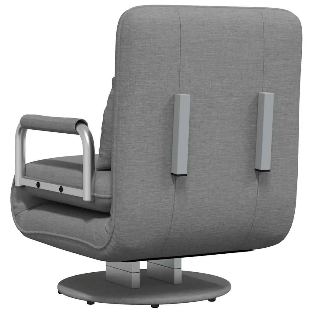Swivel Chair Sofa Bed Recliner Grey Fabric Convertible Chaise Lounge Adjustable Backrest