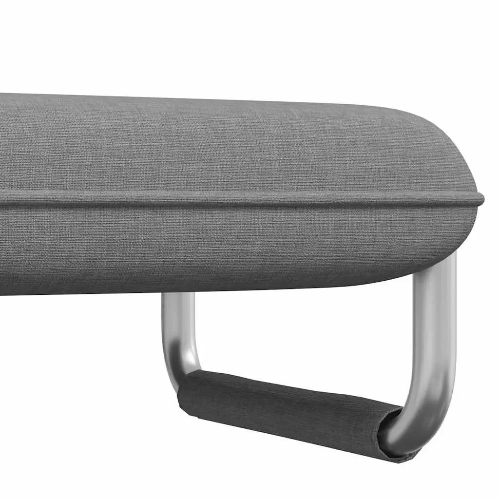 Swivel Chair Sofa Bed Recliner Grey Fabric Convertible Chaise Lounge Adjustable Backrest