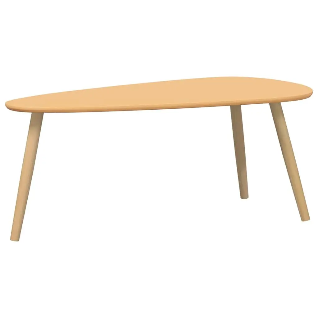 Coffee Table Set Brown Solid Pinewood 2 Pieces Compact Scandinavian Style for Living Room