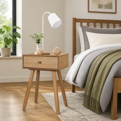 Bedside Tables 2 pcs Solid Pinewood Retro Nightstand Brown 40x30x61 cm Drawer