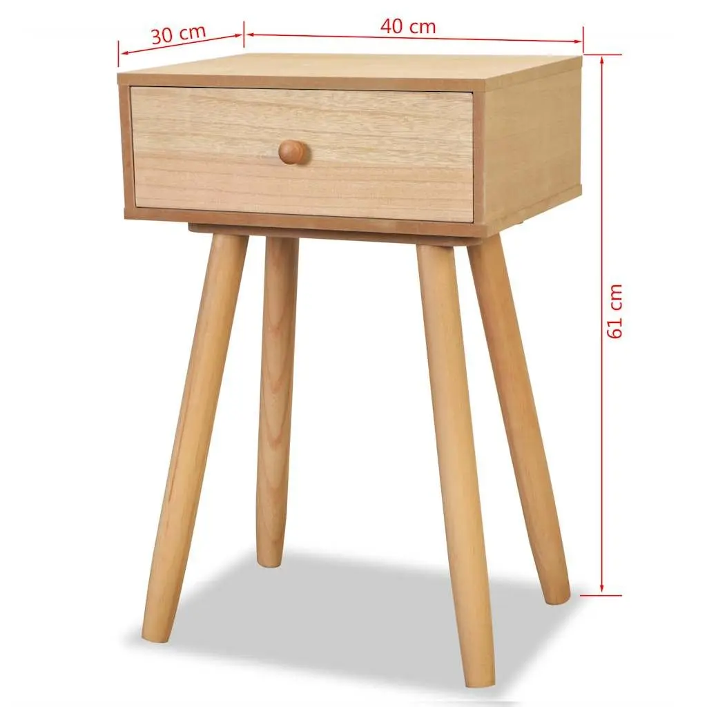 Bedside Tables Solid Pinewood Retro 40x30x61 cm Brown 2 pcs
