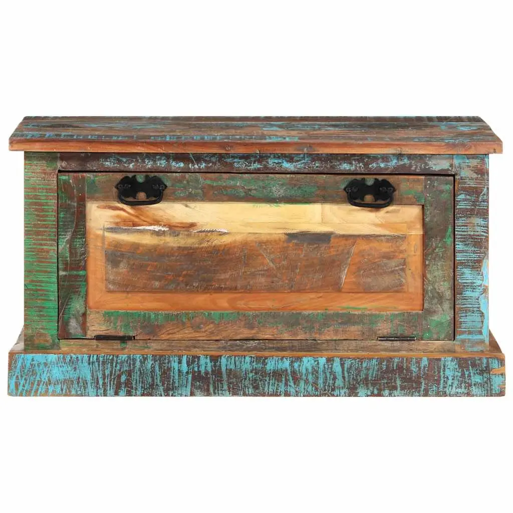 Shoe Storage Bench Solid Reclaimed Wood 2 Compartment Multicolour