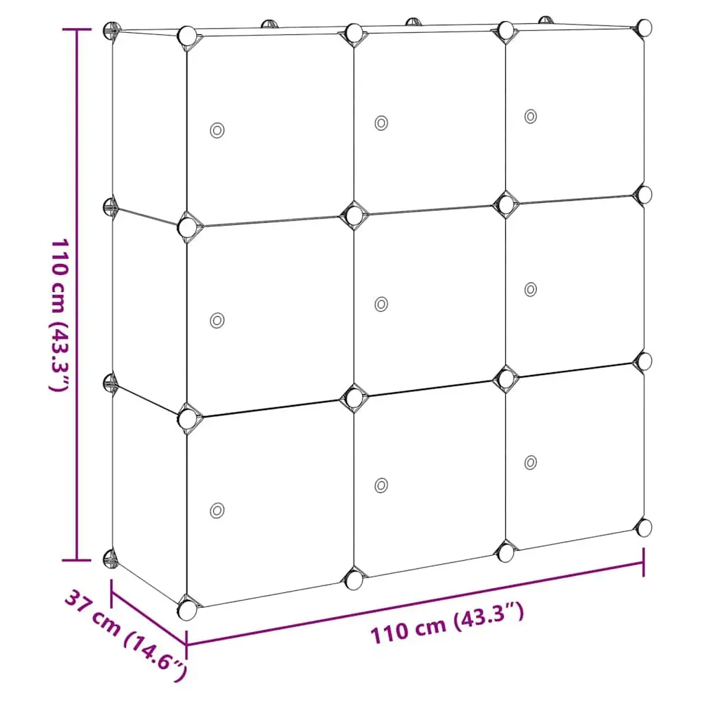9-Compartment Storage Cube for Home Use
