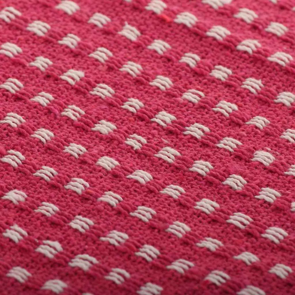 Cotton Throw Blanket Plaid 220x250 cm Pink Soft