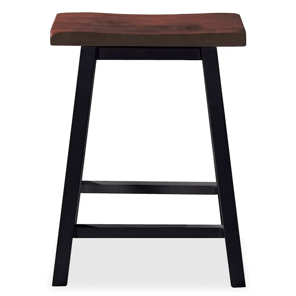 Bar Set MDF and Rubberwood 3 Pieces Black