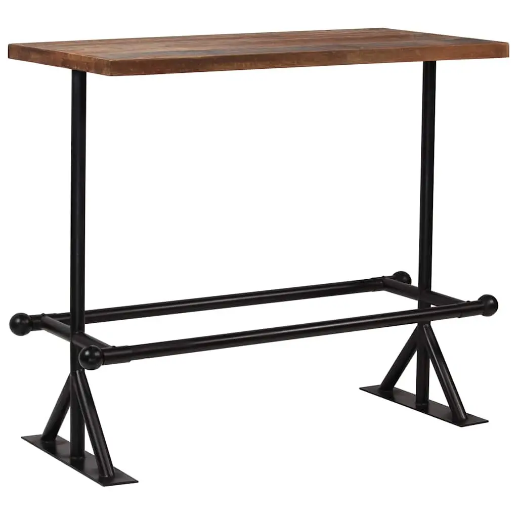 Bar Set Reclaimed Wood 5 Piece Industrial Dining Furniture Brown