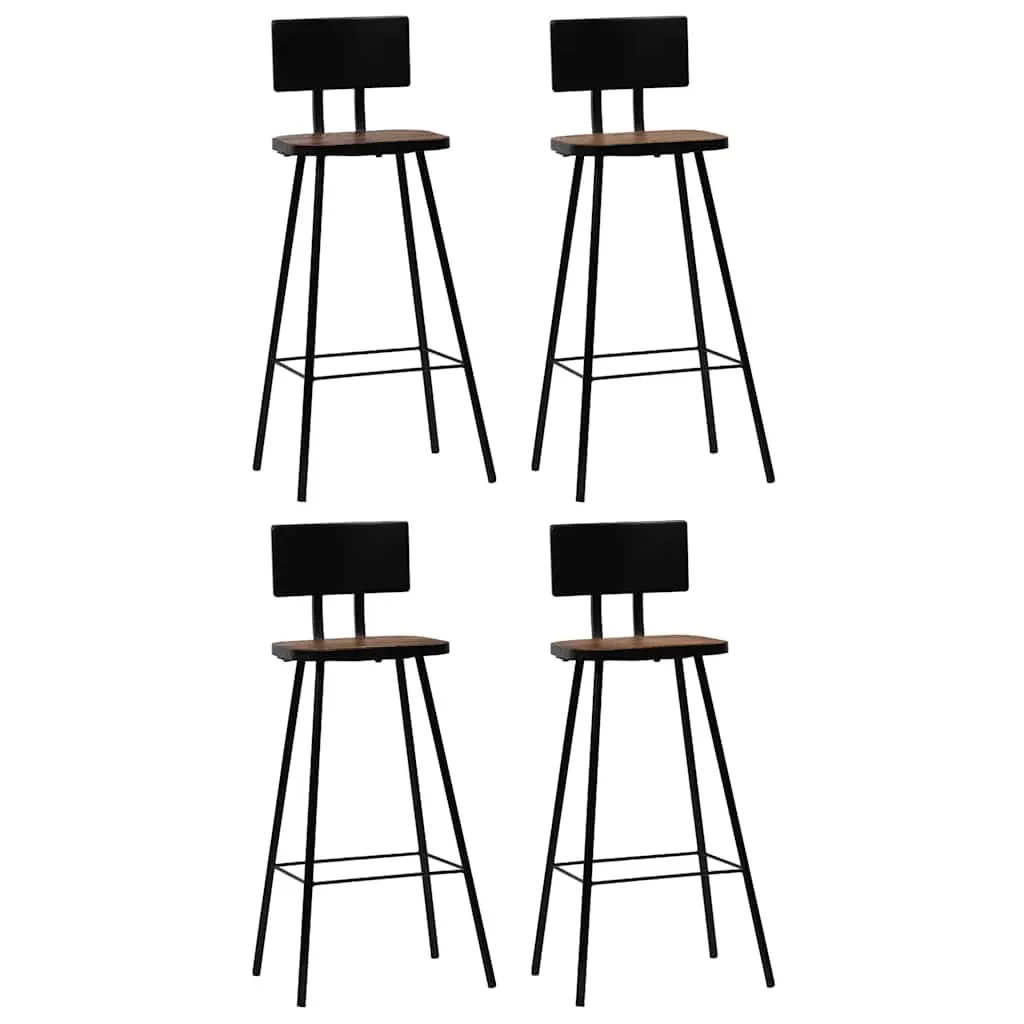 Bar Set Reclaimed Wood 5 Piece Industrial Dining Furniture Brown