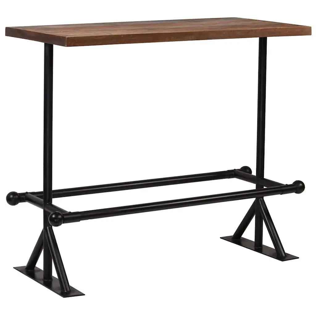 Bar Set Reclaimed Wood 5 Piece Industrial Dining Furniture Brown