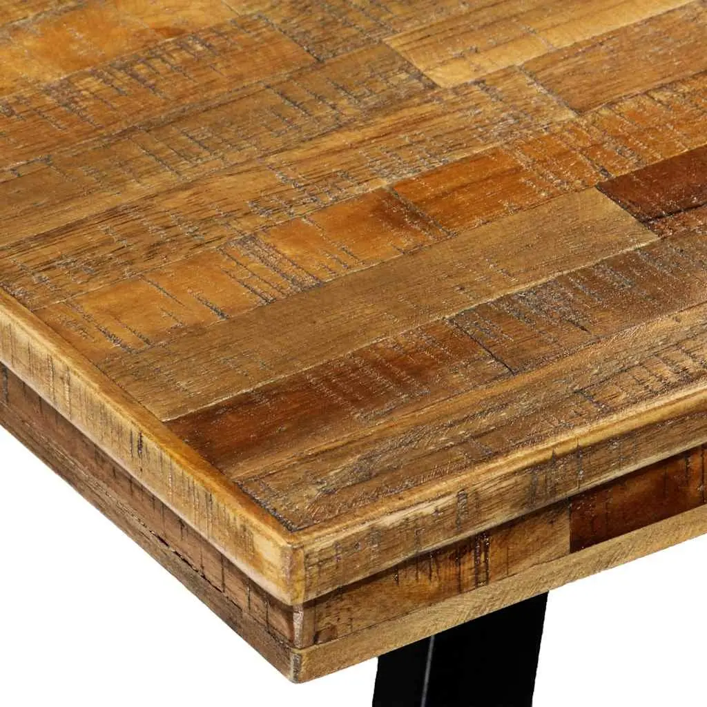Dining Table Reclaimed Teak Steel Industrial Brown Kitchen Furniture 180x90x76cm