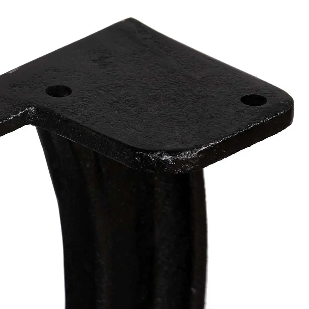 Cast Iron X-Frame Table Legs Black 2 pcs Industrial Dining Furniture Support Heavy