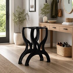 X-Frame Bench Legs Cast Iron Pair Industrial Style Table Support Furniture