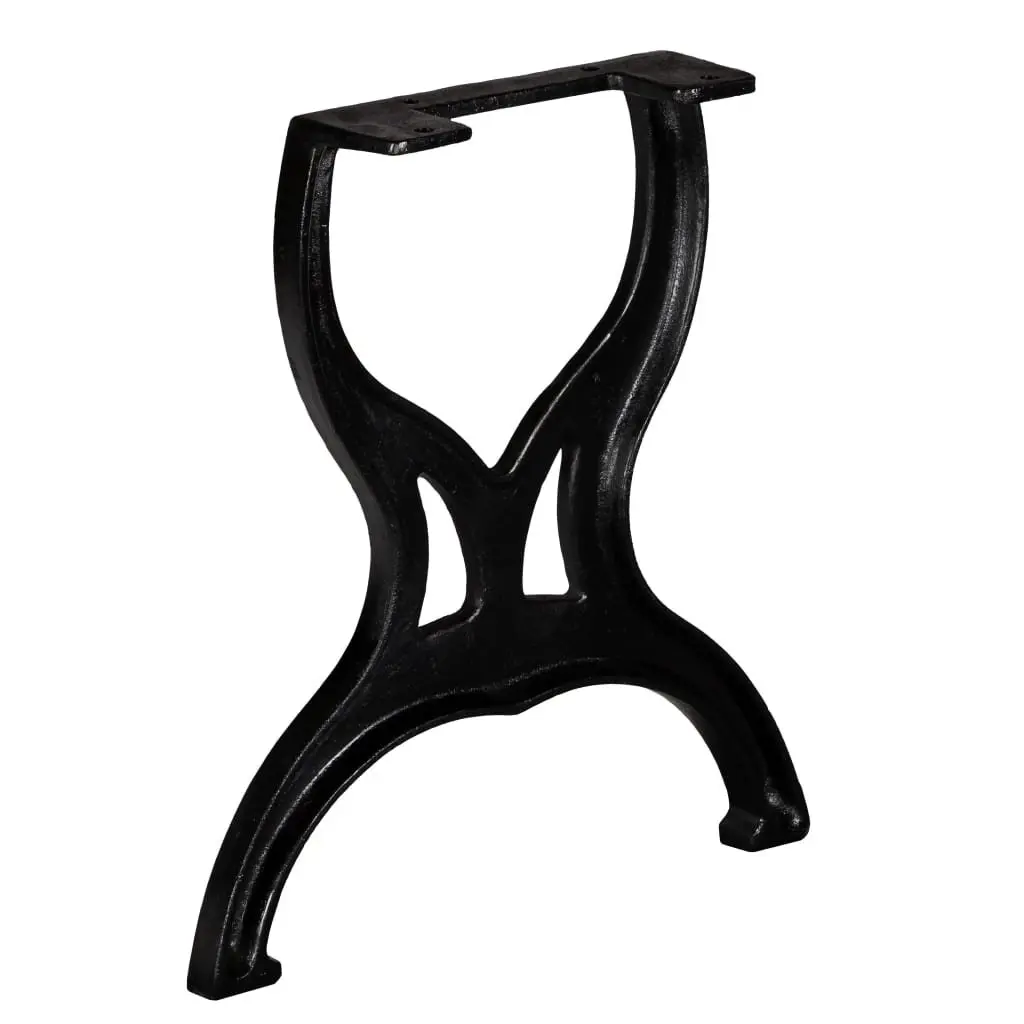 Bench Legs Cast Iron X-Frame Industrial Style Black 2 Piece