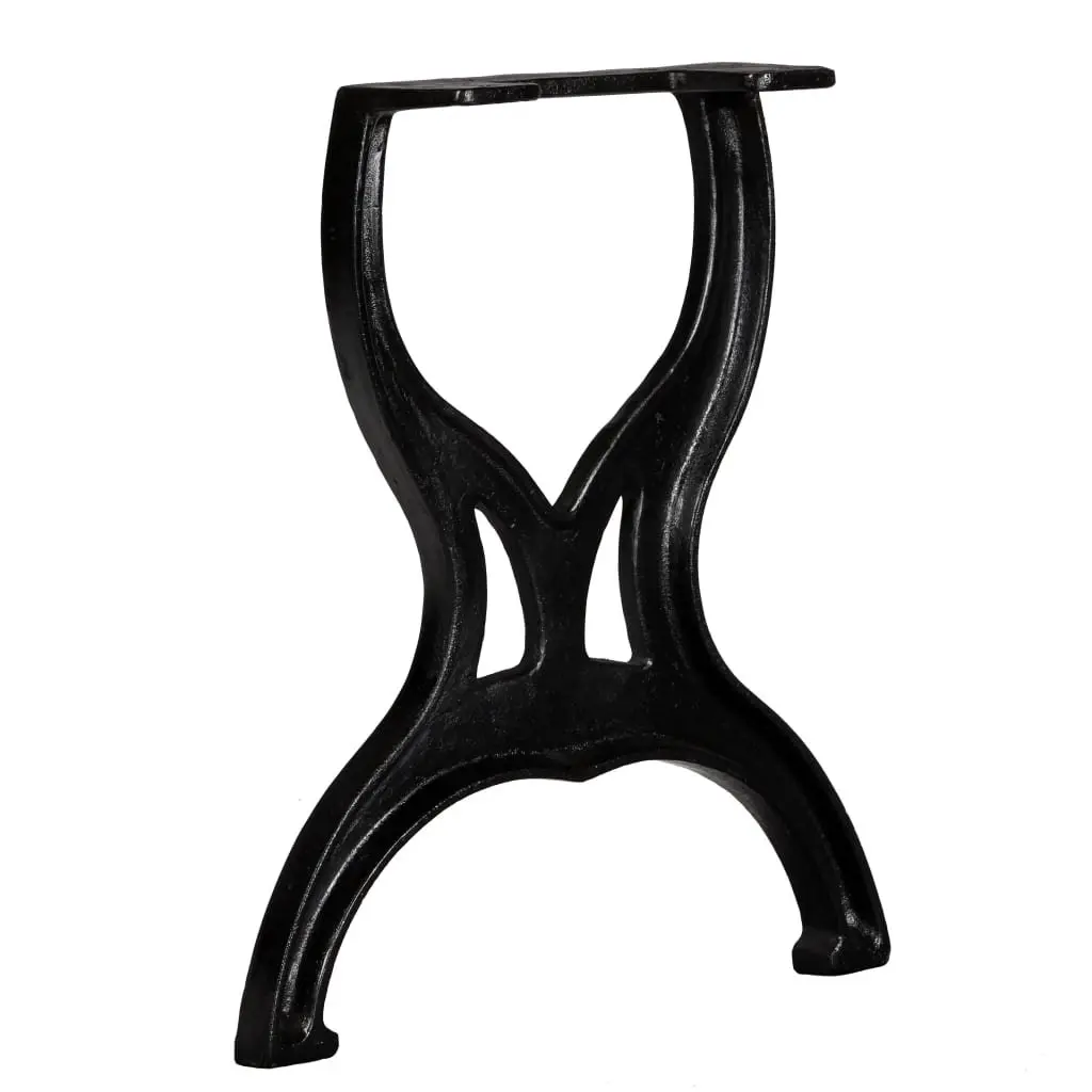 Bench Legs Cast Iron X-Frame Industrial Style Black 2 Piece