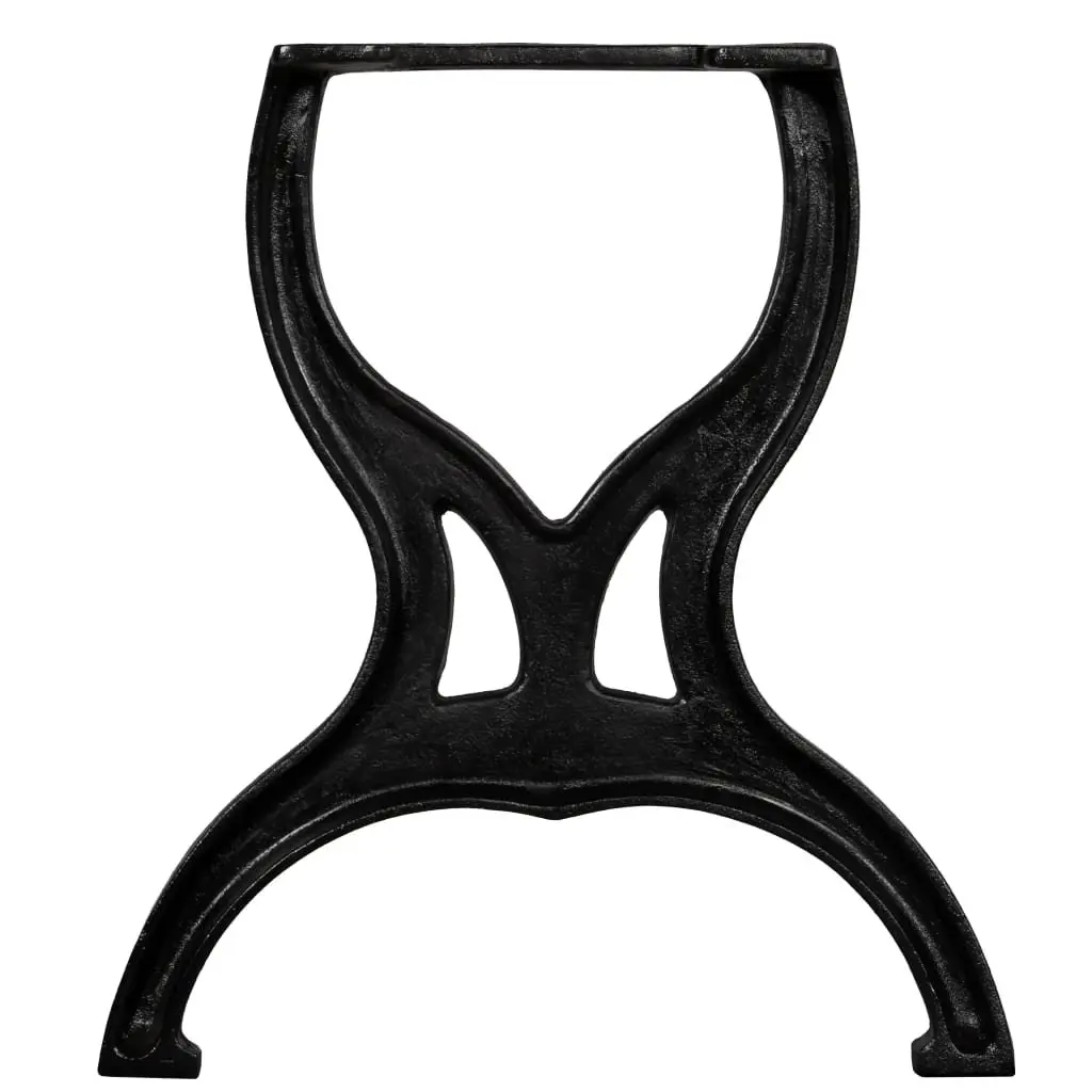 Bench Legs Cast Iron X-Frame Industrial Style Black 2 Piece