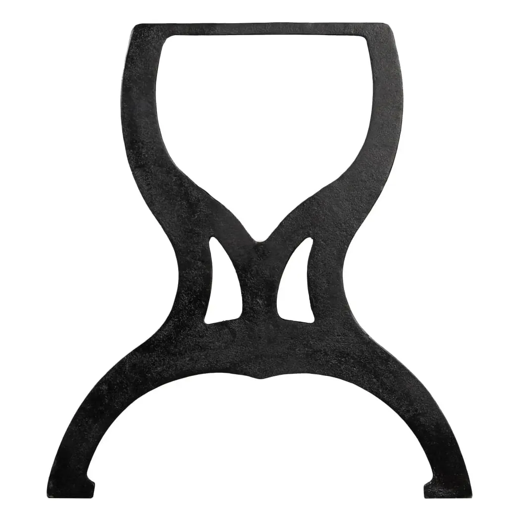 Bench Legs Cast Iron X-Frame Industrial Style Black 2 Piece