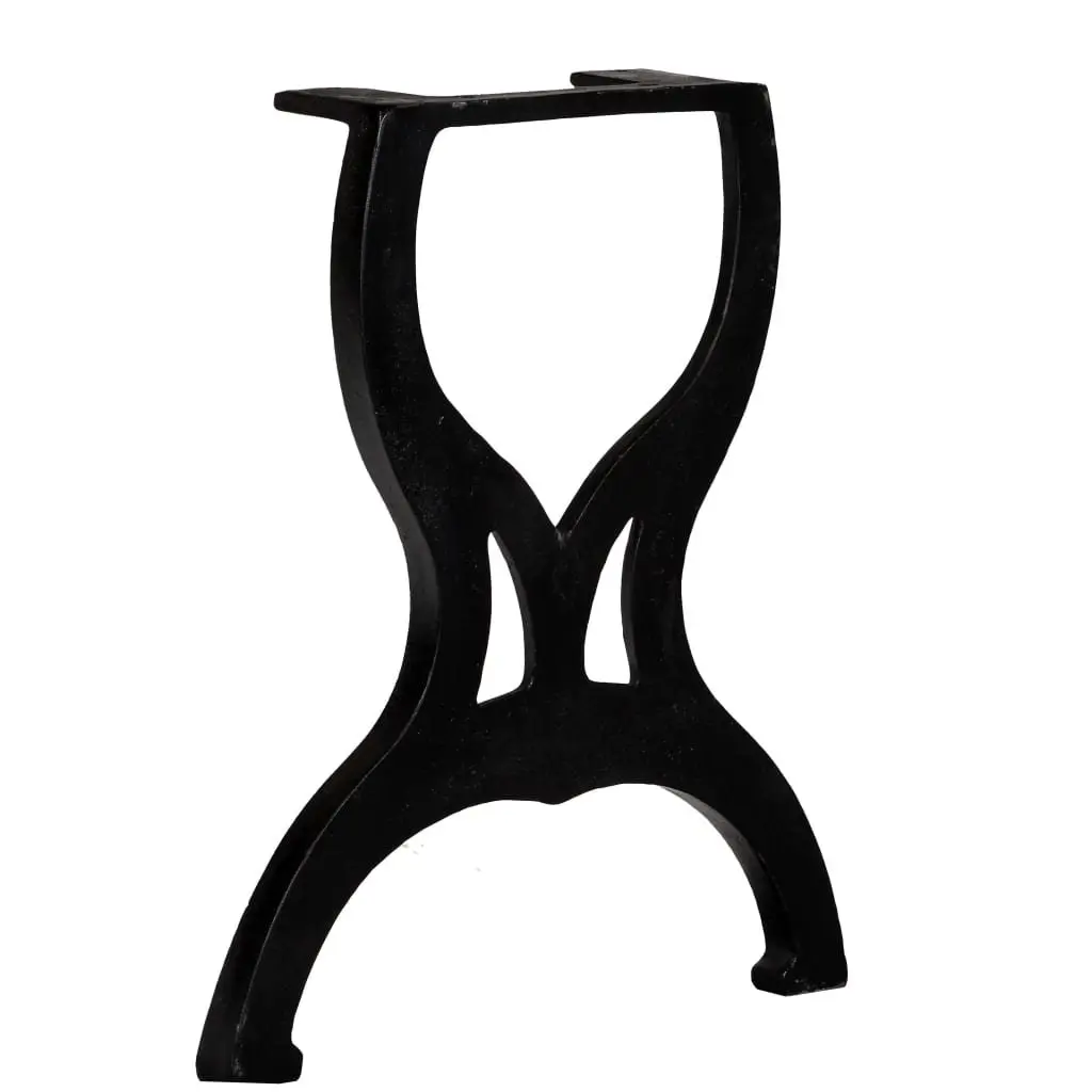 Bench Legs Cast Iron X-Frame Industrial Style Black 2 Piece