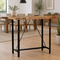 Bar Table 120x60x107 cm Solid Reclaimed Wood Industrial Dining Kitchen Furniture