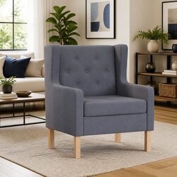 Versatile Grey Armchair for Home Relaxation
